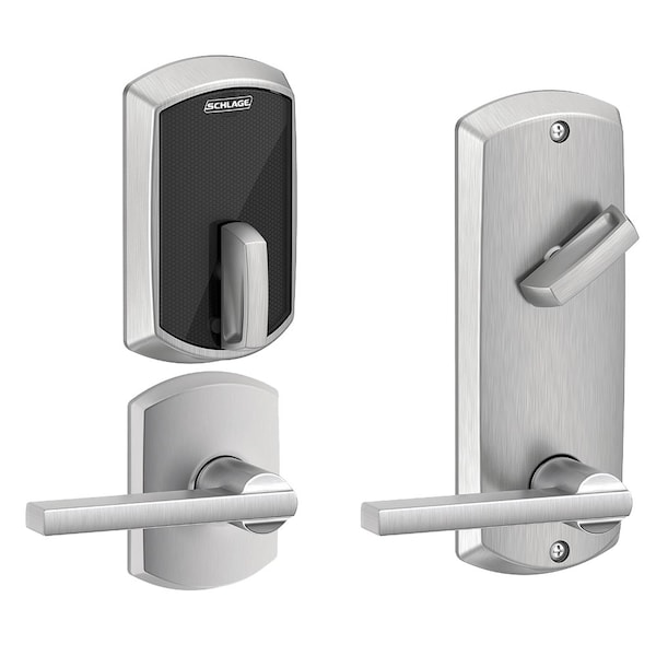 Grade 2 Electric Deadbolt Lock, Includes Touchless, Bluetooth Smart Reader, Keyless, No Cylinder Ove